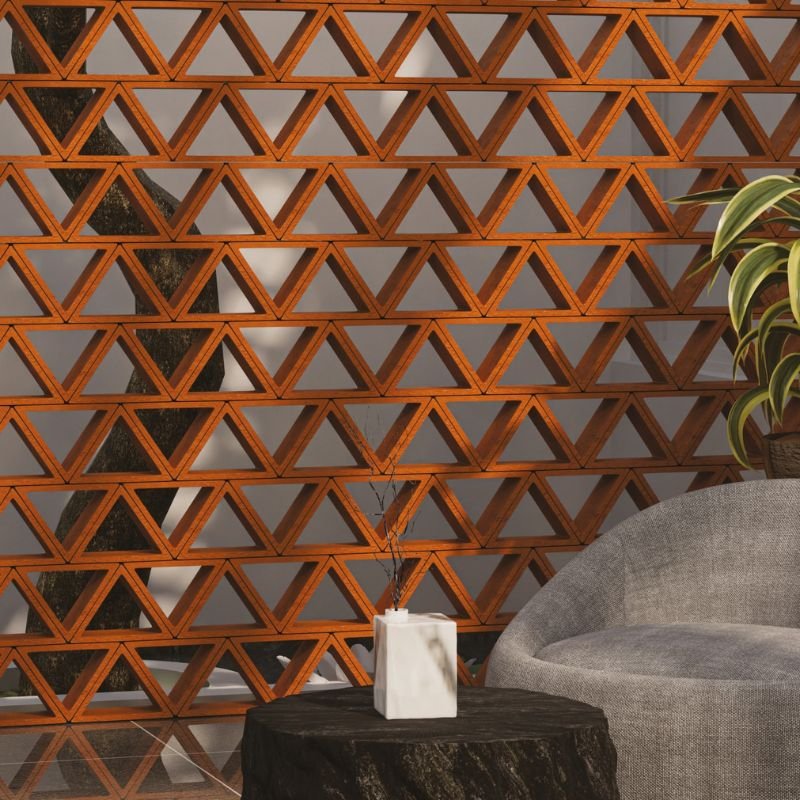 Triangle Terracotta jali / Triangle Breeze Block